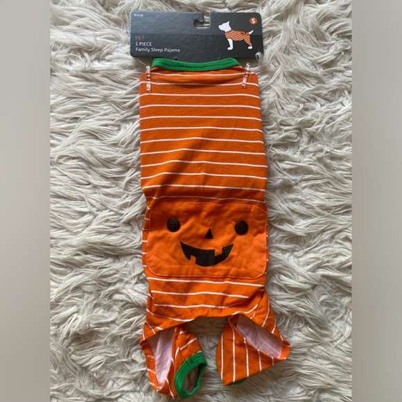 Halloween!! Size small (up to 20lbs) cat or dog pet Pumpkin pjs. - Picture 1 of 4